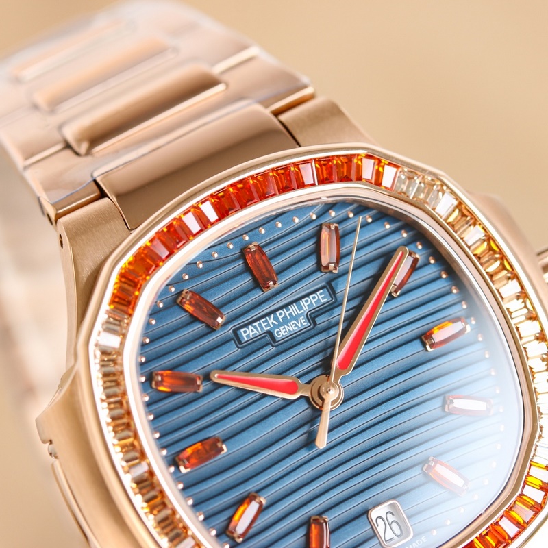 Patek Philippe RM Nautilus Rainbow Diamond Parrot Women's Replica Watch-3