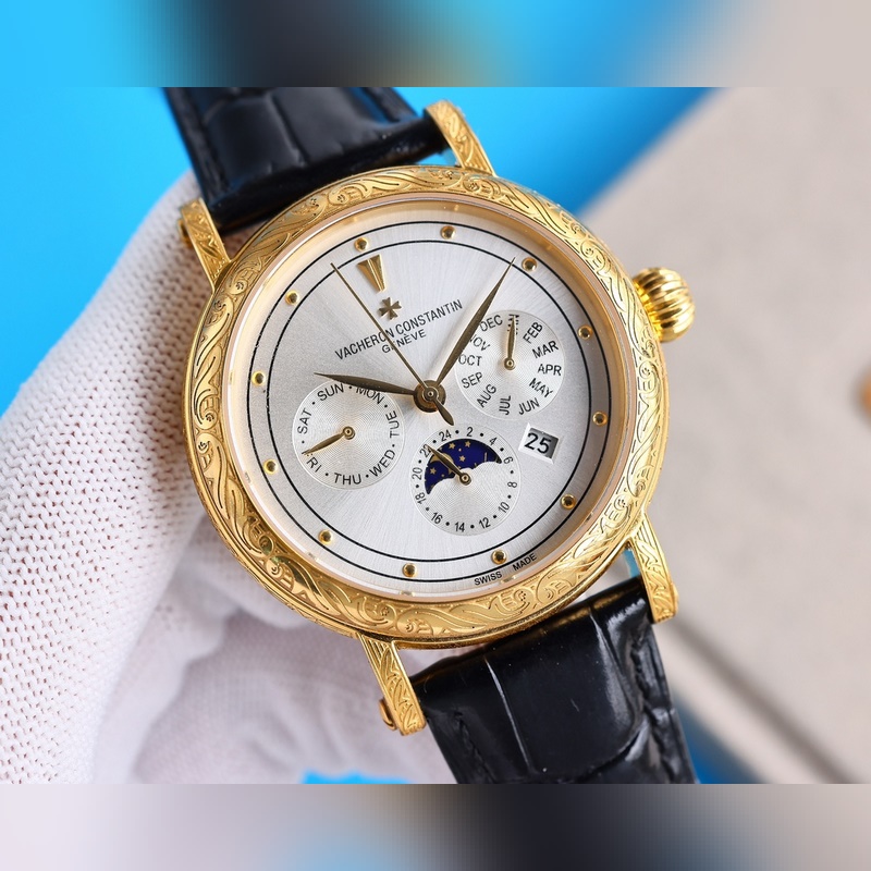 Patek Philippe Calatrava Elegant New Silver-Engraved Replica Watch with Strong Design-5