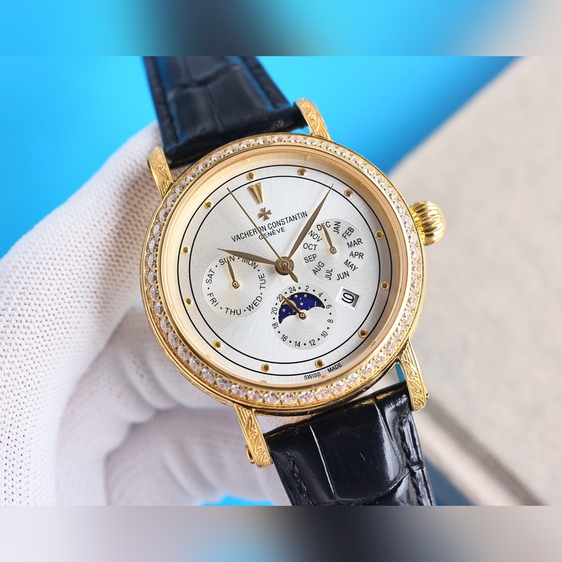 Patek Philippe Calatrava Elegant Silver Hook Replica Watch with Exquisite Floral Case-1