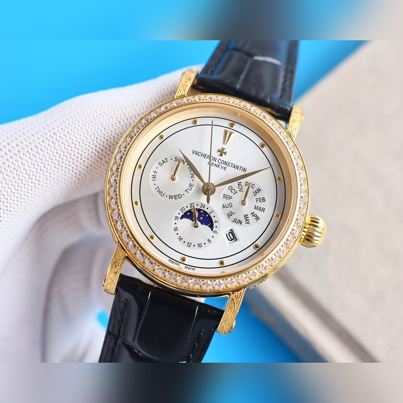 Patek Philippe Calatrava Elegant Silver Hook Replica Watch with Exquisite Floral Case-2