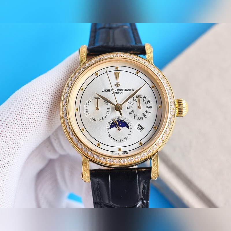 Patek Philippe Calatrava Elegant Silver Hook Replica Watch with Exquisite Floral Case-3