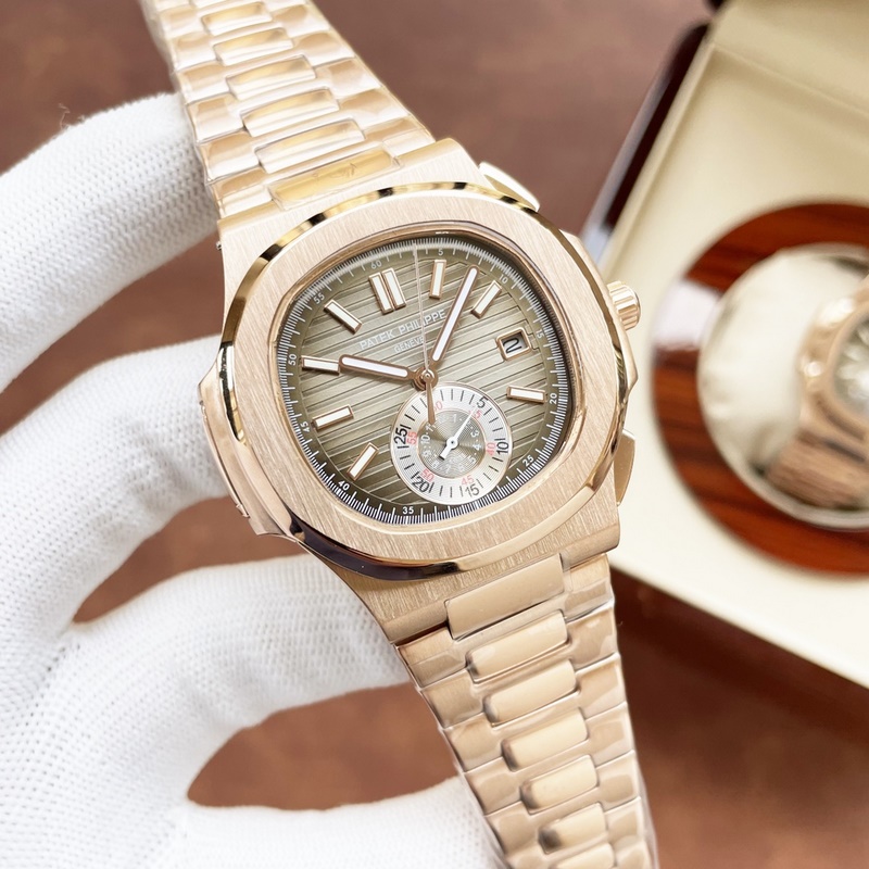 Patek Philippe Nautilus 5980 Chronograph 40mm Elegant Sports Replica Watch-1