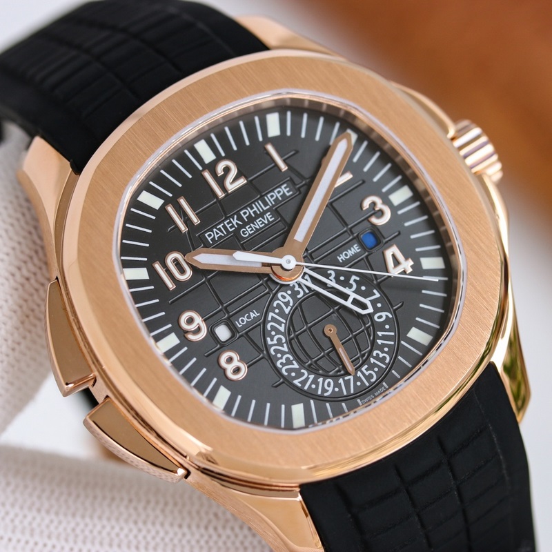 Patek Philippe Aquanaut 5164A-001 Travel Time Replica Watch with Modern Appeal-1