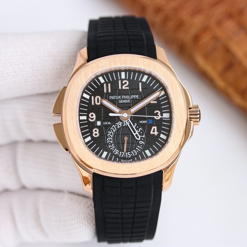 Patek Philippe Aquanaut 5164A-001 Travel Time Replica Watch with Modern Appeal-2