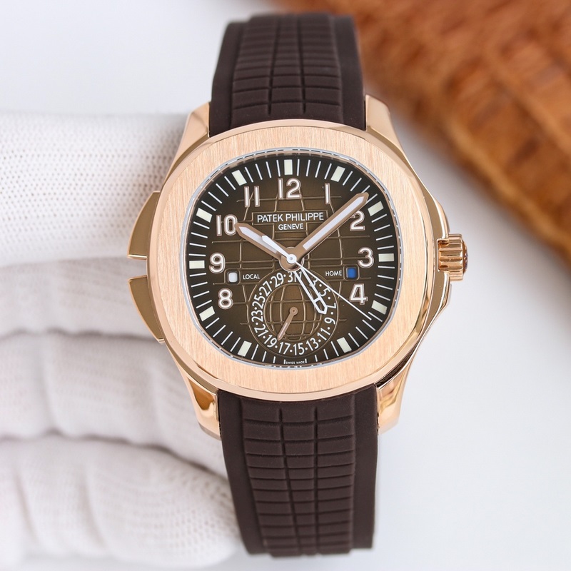 Patek Philippe Aquanaut 5164A-001 Travel Time Replica Watch with Modern Appeal-4