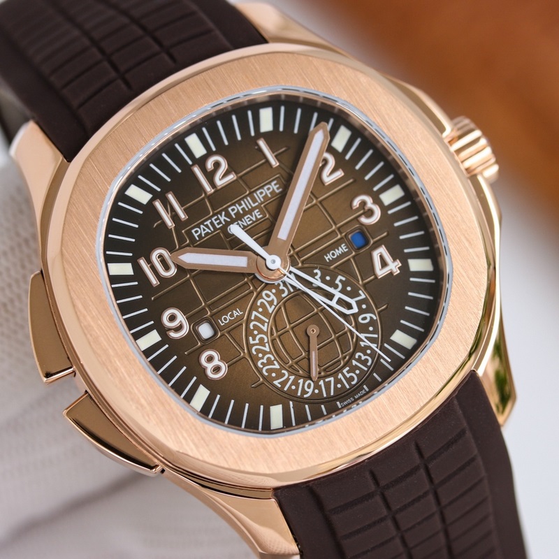 Patek Philippe Aquanaut 5164A-001 Travel Time Replica Watch with Modern Appeal-8