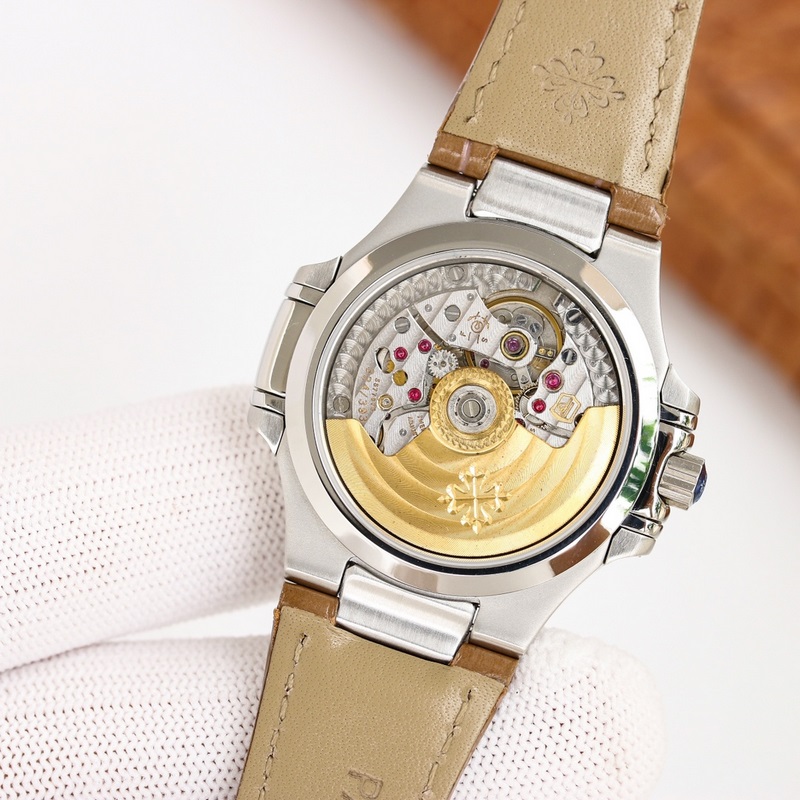 Patek Philippe Nautilus Women's Replica Watch Leather Strap Elegant Sports Model-7