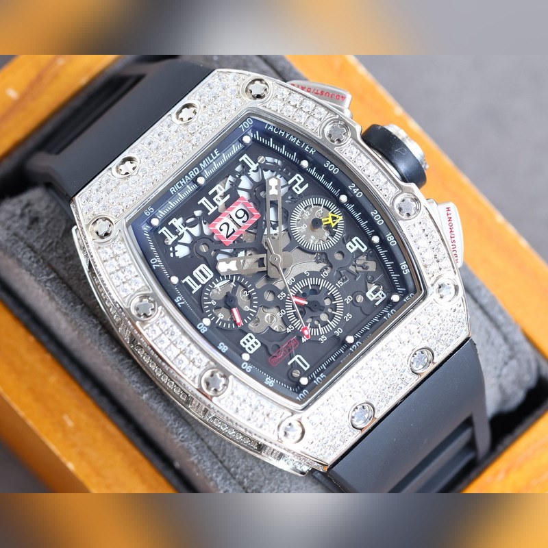 Richard Mille RM-011 Full Diamond 6-Function Replica Watch-4