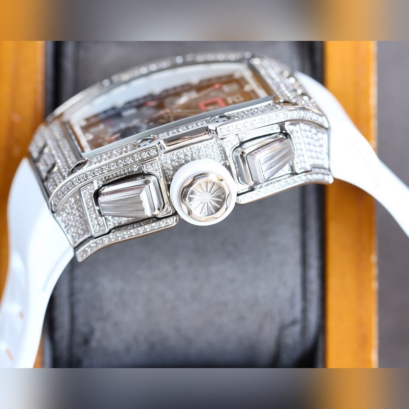 Richard Mille RM-011 Full Diamond Chronograph Multifunction Replica Watch-5