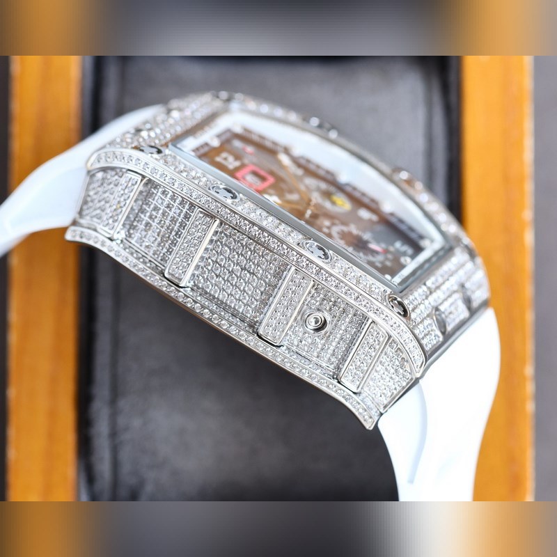 Richard Mille RM-011 Full Diamond Chronograph Multifunction Replica Watch-6