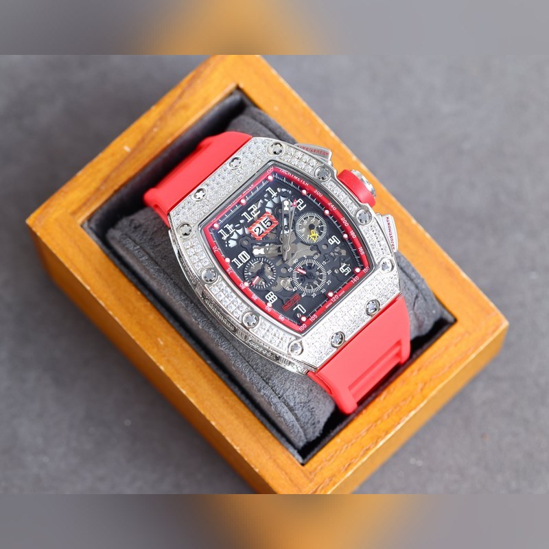 Richard Mille RM-011 Full Diamond Six-Needle Multifunction Replica Watch-2