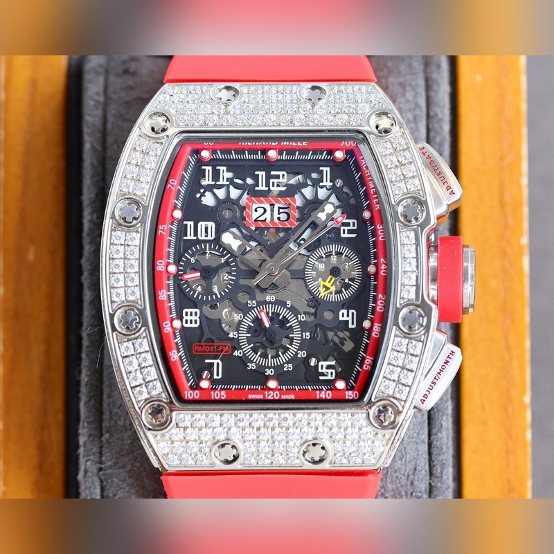 Richard Mille RM-011 Full Diamond Six-Needle Multifunction Replica Watch-3