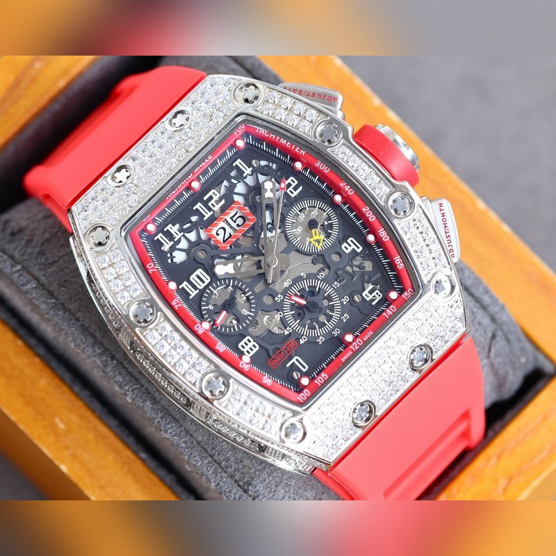 Richard Mille RM-011 Full Diamond Six-Needle Multifunction Replica Watch-4