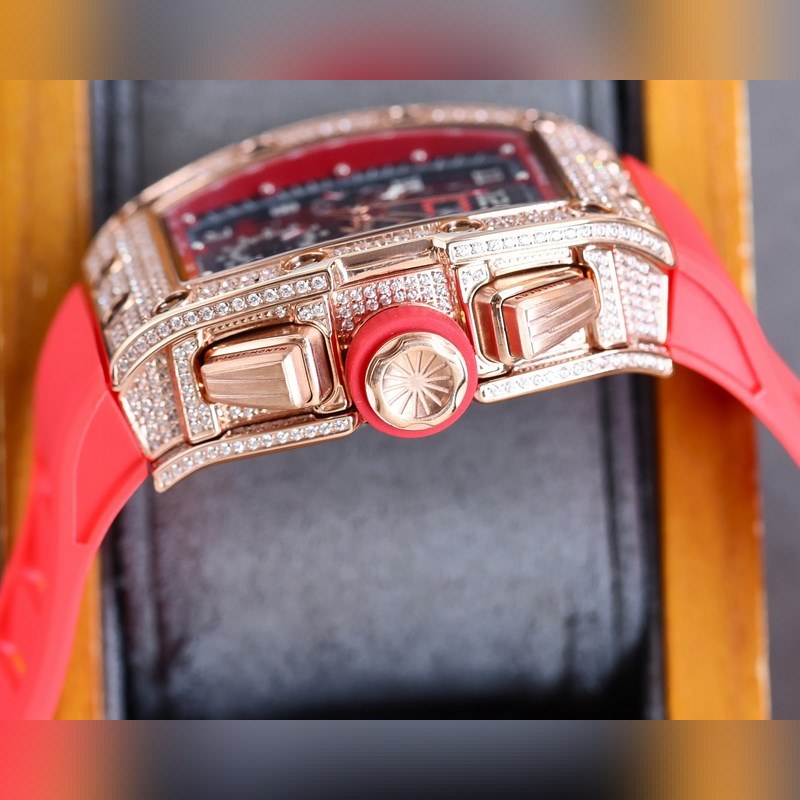 Richard Mille RM-011 Full Diamond Six-Hands Multifunction Replica Watch-5