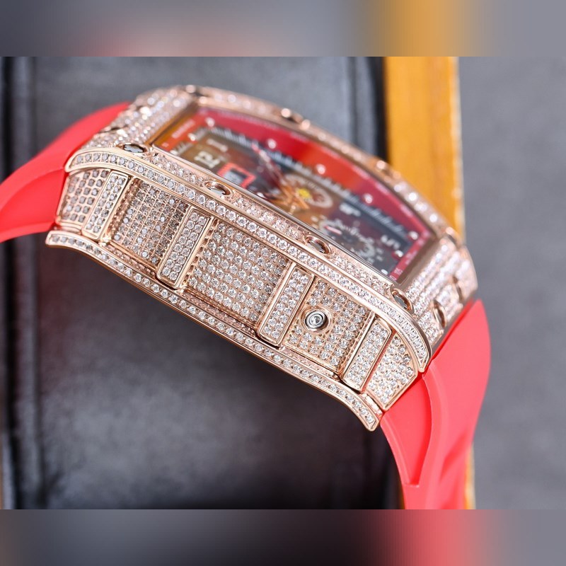 Richard Mille RM-011 Full Diamond Six-Hands Multifunction Replica Watch-6