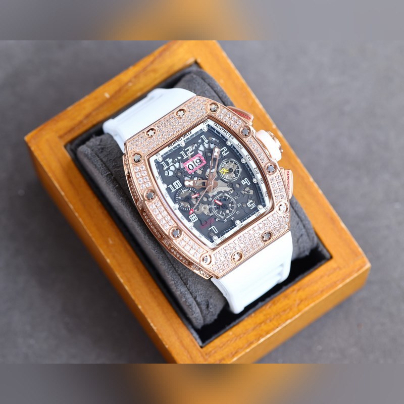 Richard Mille RM-011 Diamond-Studded Multifunctional Replica Watch-2