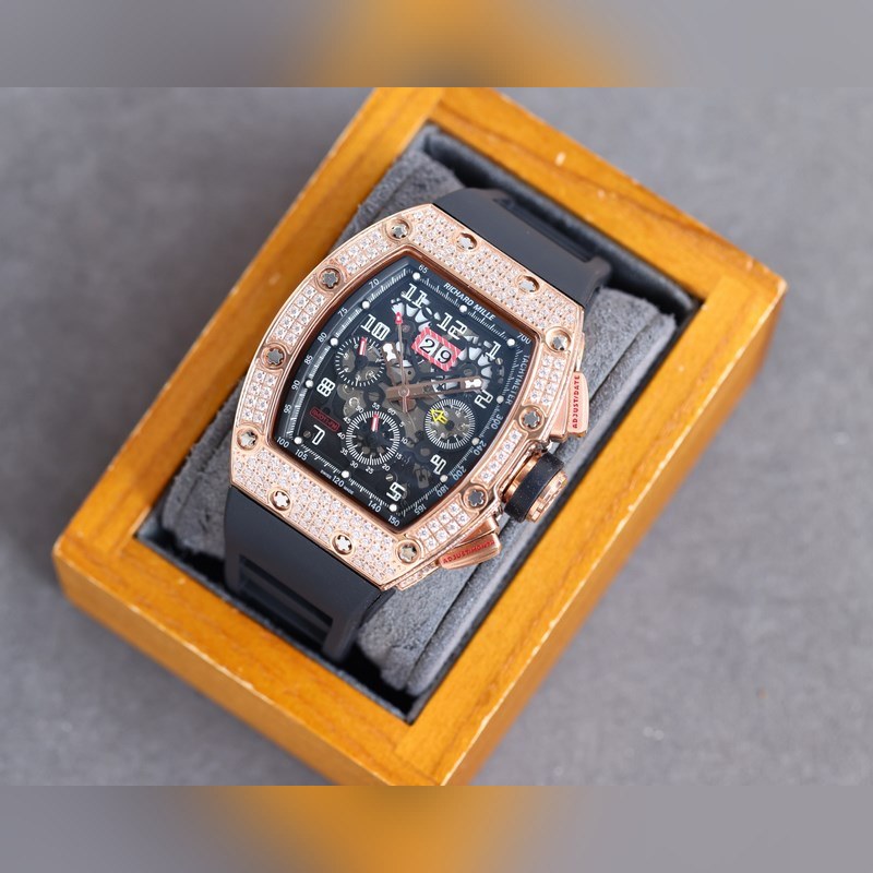 Richard Mille RM-011 Full Diamond 6-Needle Multifunctional Replica Watch-1