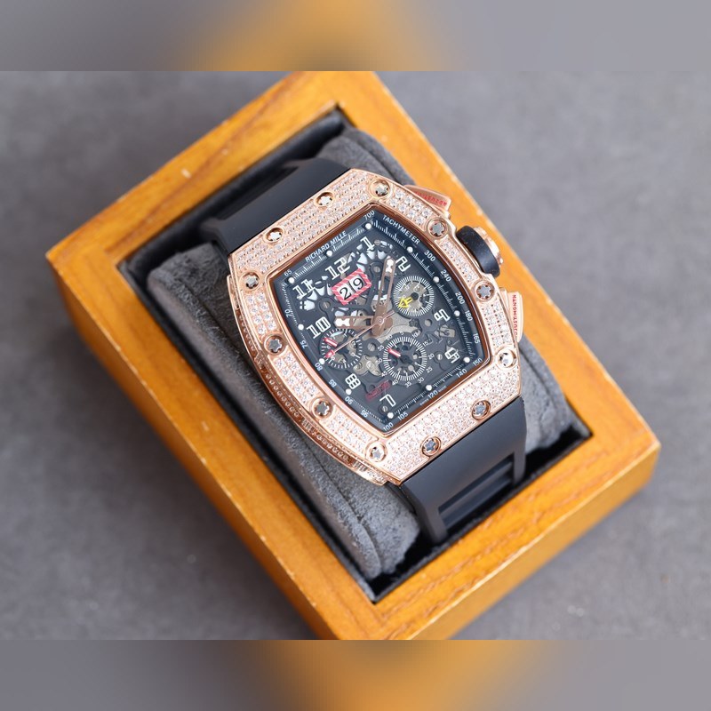 Richard Mille RM-011 Full Diamond 6-Needle Multifunctional Replica Watch-2