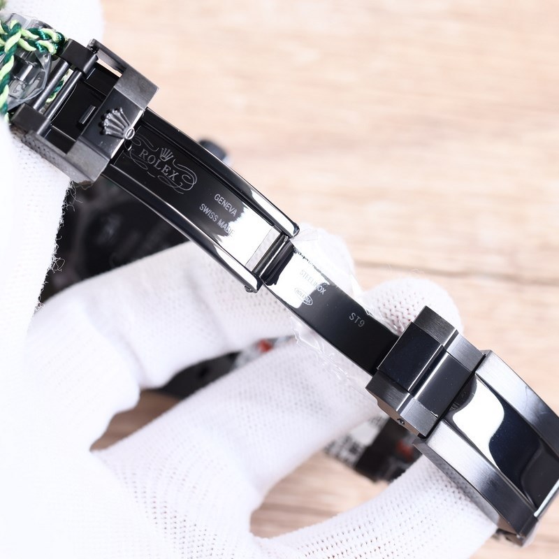 BLAKEN Rolex Submariner Green Black Carbon Upgrade 5-Group Black Steel Band-7