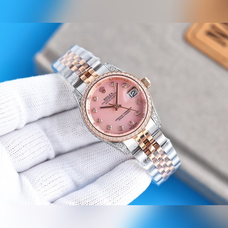 ROLEX Oyster Perpetual Datejust 31 Diamond-Set Luxury Replica Watch-6