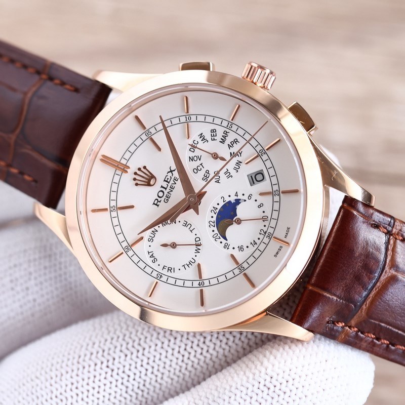 ROLEX Cellini Multifunction Replica Watch Premium Quality Timepiece-5