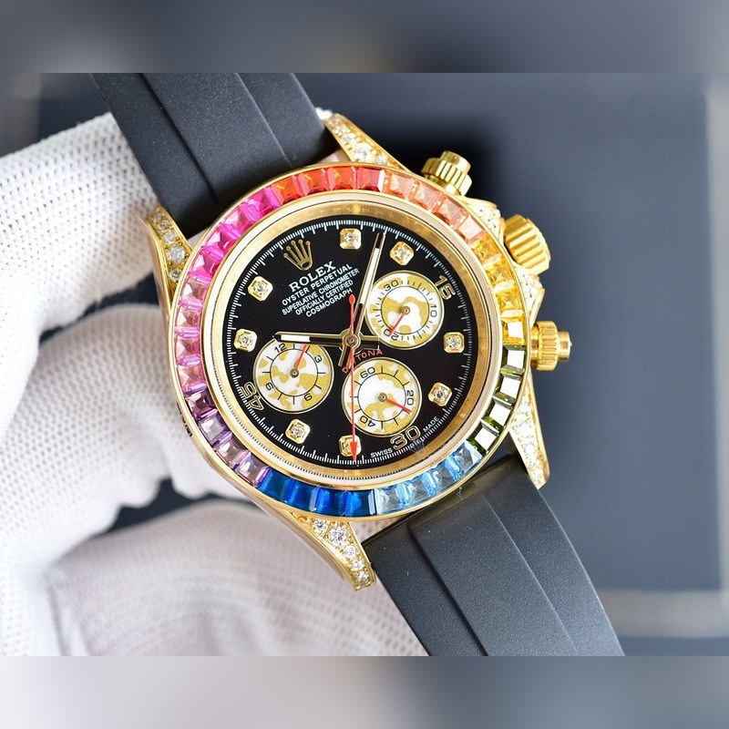 Rolex Rainbow Daytona 40mm Quality Luxury Replica Watch-2