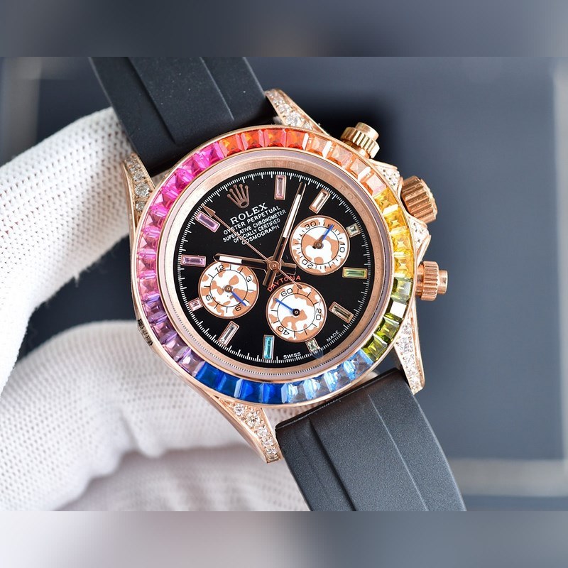 Rolex Rainbow Daytona 40mm Quality Luxury Replica Watch-3