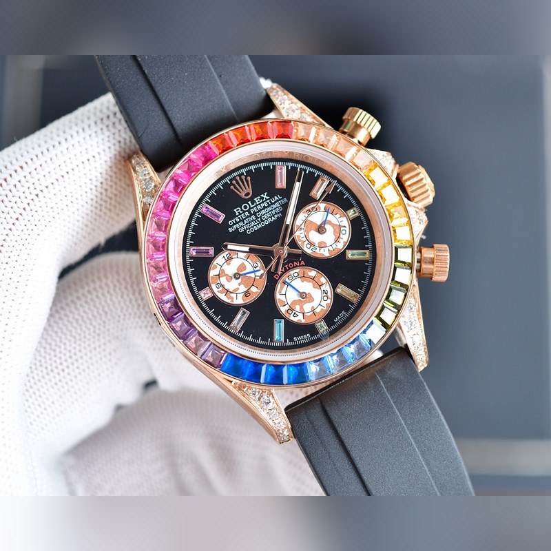 Rolex Rainbow Daytona 40mm Quality Luxury Replica Watch-4