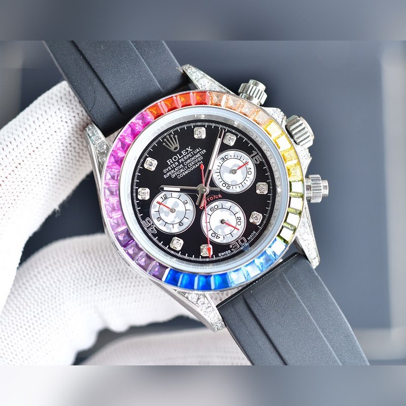Rolex Rainbow Daytona 40mm Quality Luxury Replica Watch-5