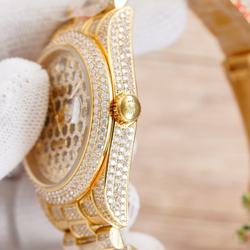 Rolex Day-Date Rainbow Diamond Dial 41mm Luxury Design-7