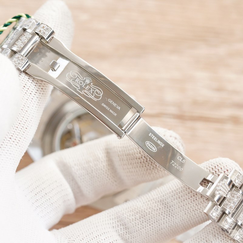 ROLEX Datejust 41mm Full Diamond Men's Replica Watch-7