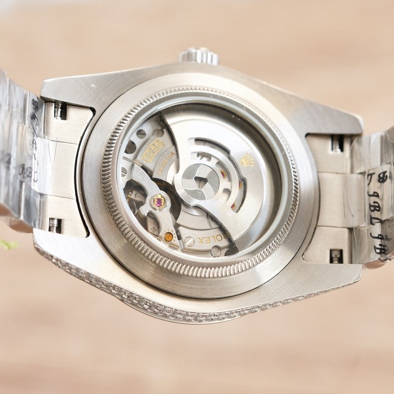 ROLEX Datejust 41mm Full Diamond Men's Replica Watch-8