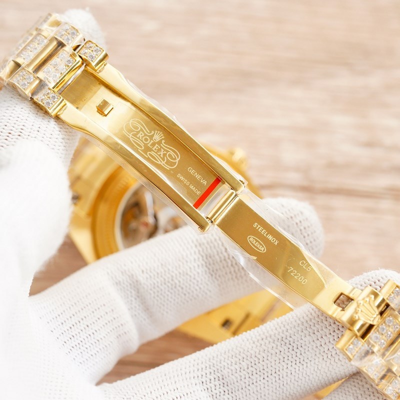 OLEX Rolex Men's Full Diamond Datejust 41mm Luxury Replica Watch-6