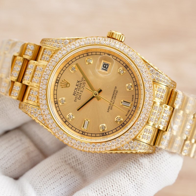 OLEX Rolex Men's Diamond Datejust 41mm Luxury Replica Watch-3