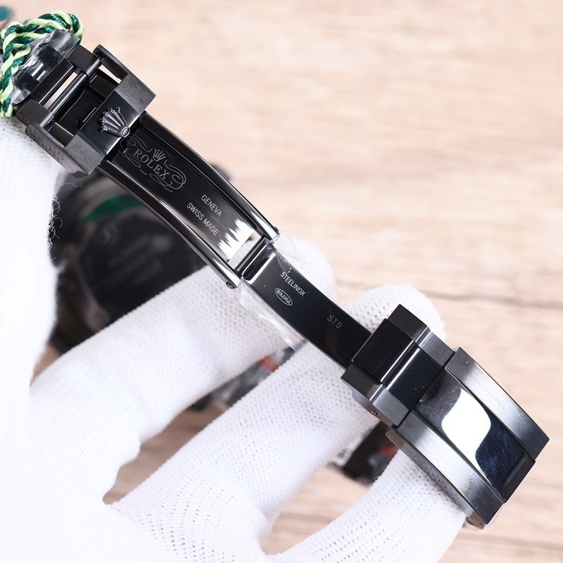 Rolex Submariner Black and Green Upgraded Black Steel Version-8