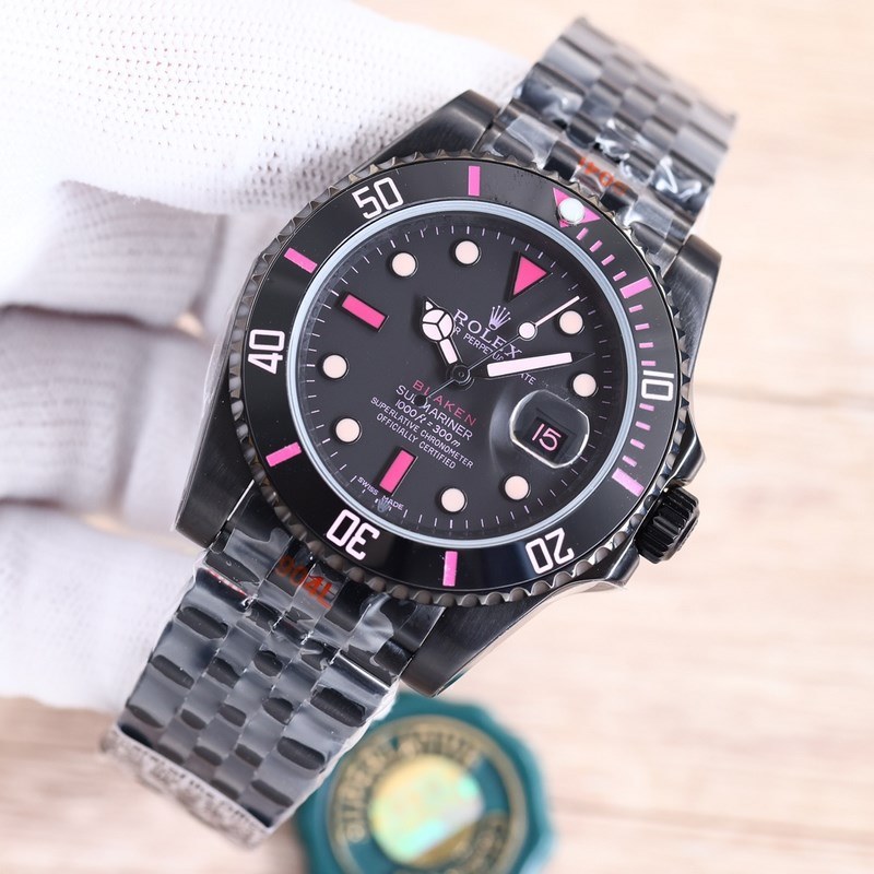 BLAKEN Rolex Submariner Green Black Carbon Upgrade Black Steel Strap-2