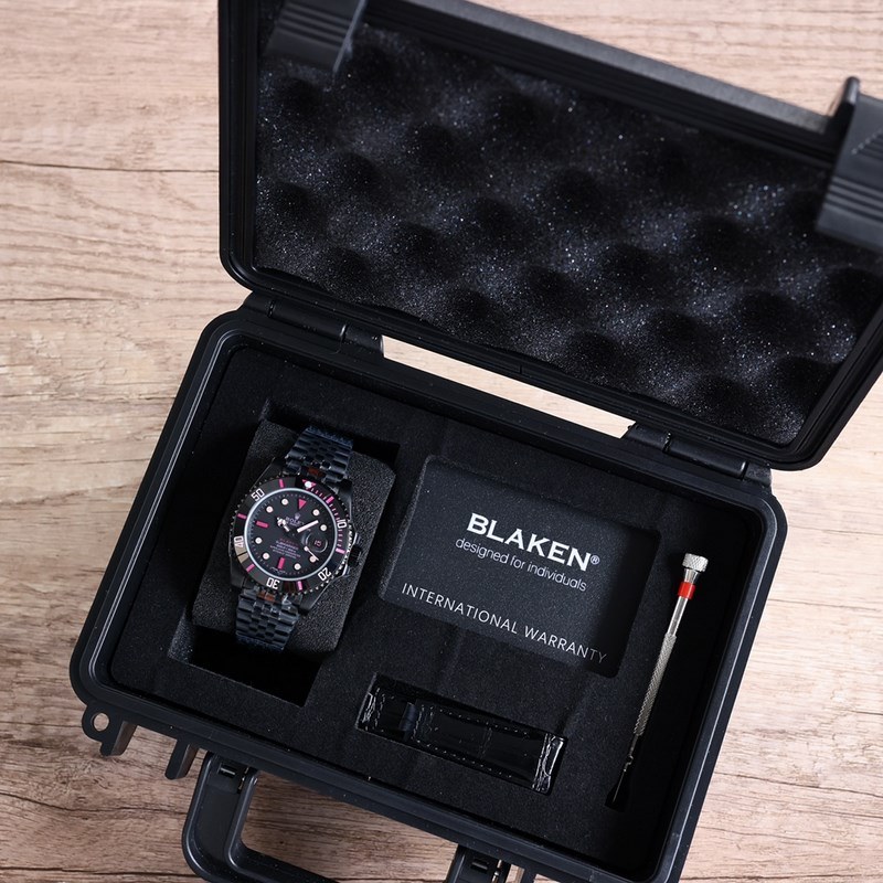 BLAKEN Rolex Submariner Green Black Carbon Upgrade Black Steel Strap-3