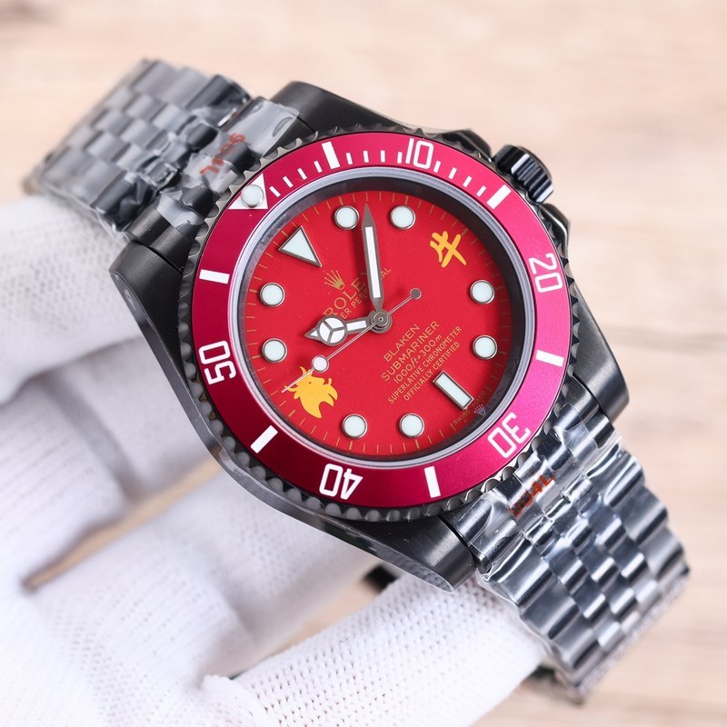 Rolex Black Submariner Green and Black 5-Group Steel Replica Watch-4