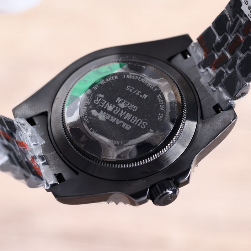 Rolex Black Submariner Green and Black 5-Group Steel Replica Watch-8