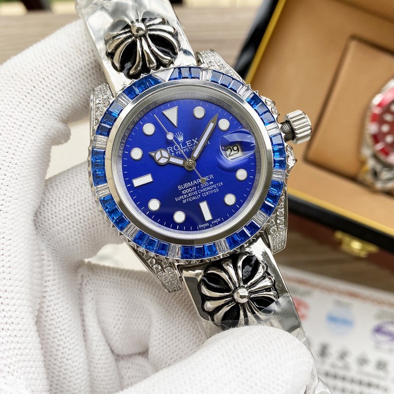 Rolex Submariner Chrono Heart Men's Luxury Fashion Replica Watch-2
