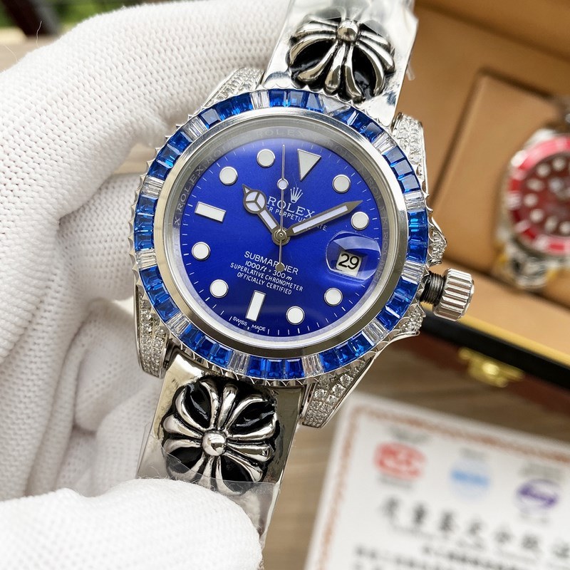 Rolex Submariner Chrono Heart Men's Luxury Fashion Replica Watch-3