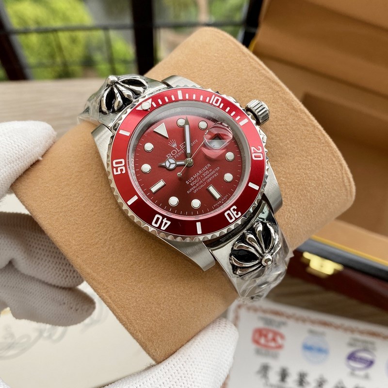Rolex Submariner Chrono Heart Men's Luxury Fashion Replica Watch-4