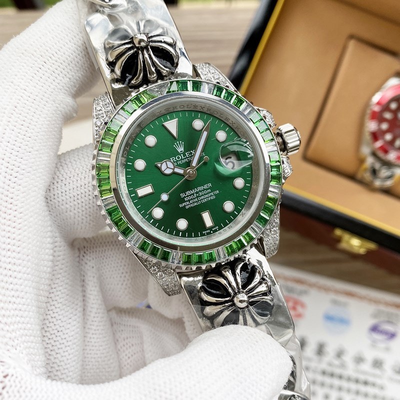 Rolex Submariner Chrono Heart Men's Luxury Fashion Replica Watch-5