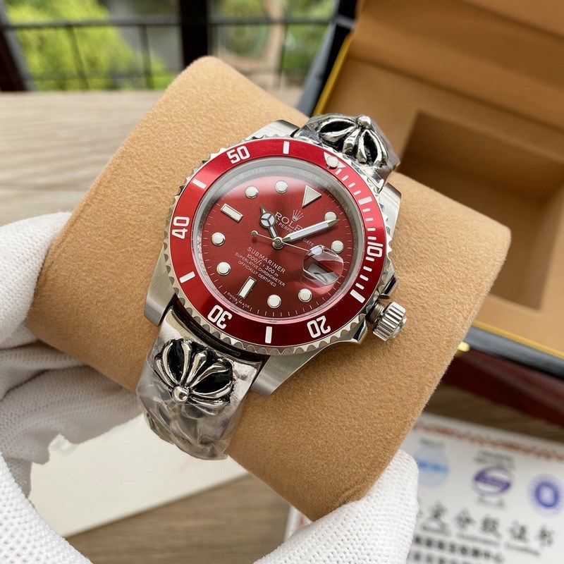 Rolex Submariner Chrono Heart Men's Luxury Fashion Replica Watch-6