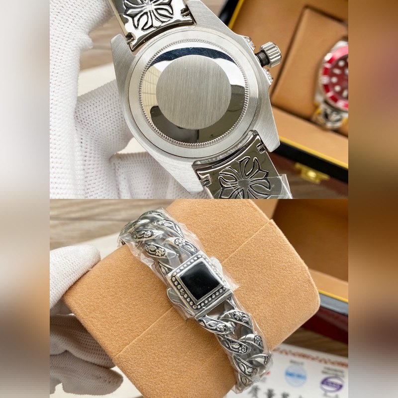 Rolex Submariner Chrono Heart Men's Luxury Fashion Replica Watch-8