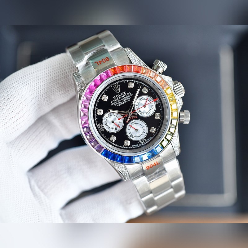 Rolex Rainbow Daytona 40mm Luxury Chronograph Replica Watch-2