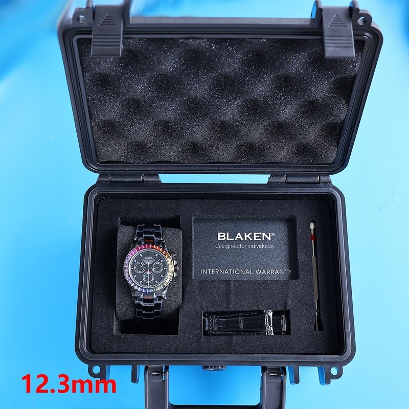 Rolex RILEX Daytona 4th Gen 12.3mm Black Steel Rainbow Diamond-2