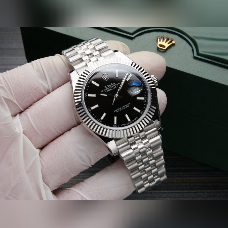Rolex Datejust 41mm Replica with Five-Link Bracelet and Sapphire Crystal-3