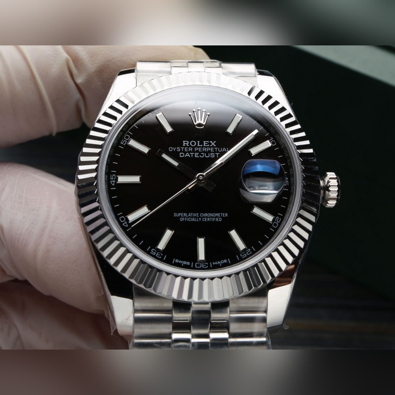 Rolex Datejust 41mm Replica with Five-Link Bracelet and Sapphire Crystal-4