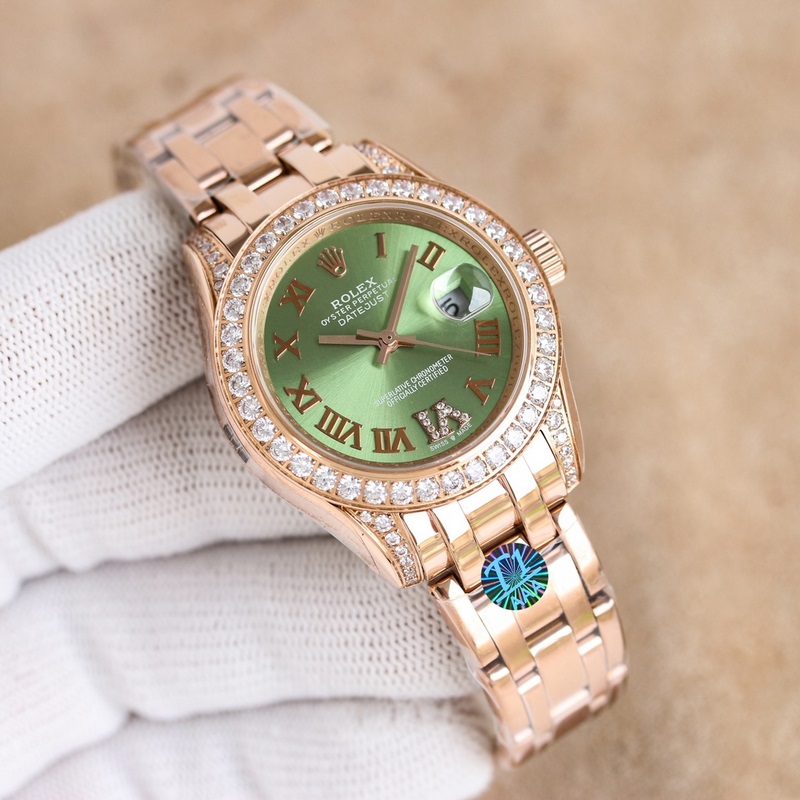 Rolex Pearlmaster 34mm Women's Replica Watch 904 Steel Elegant Design-2